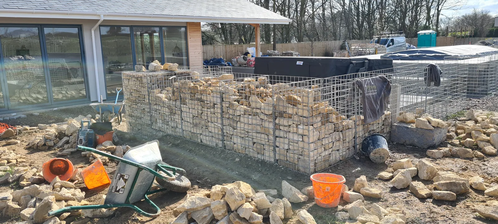 Modern Extension with Gabion Walls – photo 5